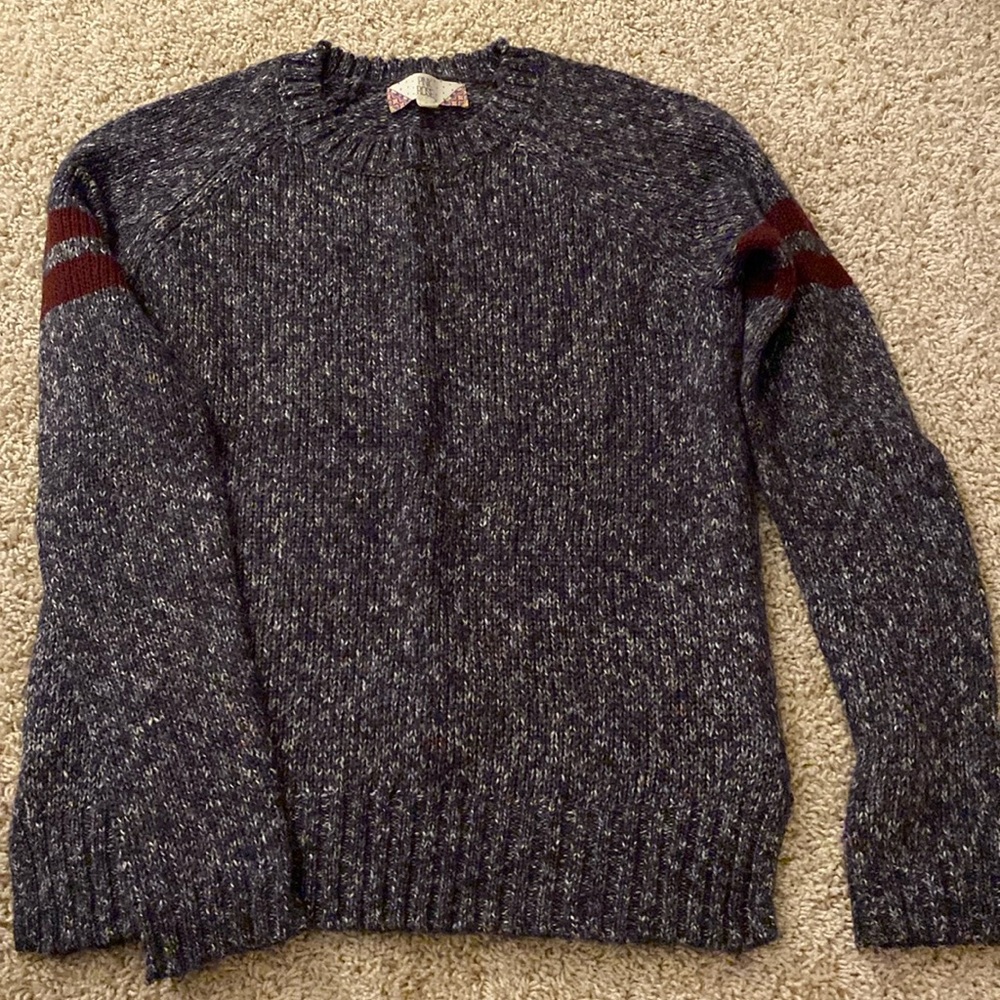 Pink Rose Heathered Gray Sweater